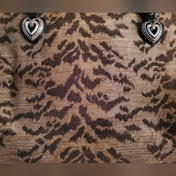 Vintage Brighton Tapestry Animal Print Large purse Satchel - Picture 5 of 9